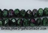 CRZ912 15.5 inches 8*12mm faceted rondelle Chinese ruby zoisite beads