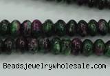 CRZ920 15.5 inches 5*8mm rondelle Chinese ruby zoisite beads