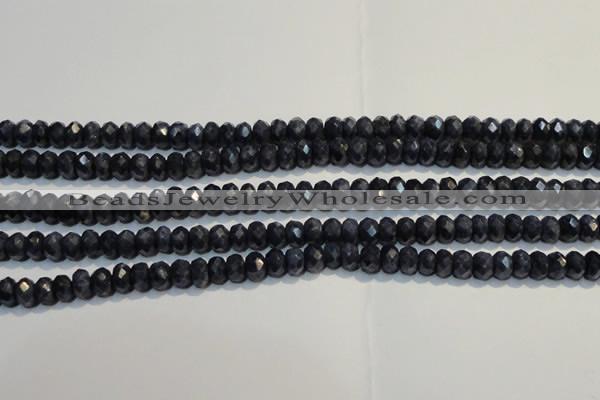 CRZ976 15.5 inches 4*6mm faceted rondelle A grade sapphire beads