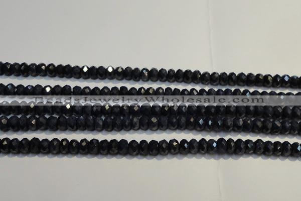 CRZ980 15.5 inches 4*6mm faceted rondelle A+ grade sapphire beads