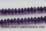 CSA07 15.5 inches 4*8mm rondelle synthetic amethyst beads wholesale