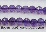 CSA16 15.5 inches 8mm faceted round synthetic amethyst beads