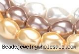 CSB04 16 inches 16*20mm nugget shell pearl beads Wholesale