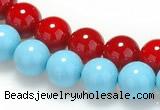 CSB07 16 inches 10mm round shell pearl beads Wholesale