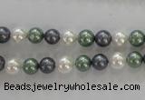 CSB1011 15.5 inches 6mm round mixed color shell pearl beads