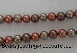 CSB1018 15.5 inches 6mm round mixed color shell pearl beads