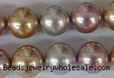 CSB103 15.5 inches 16mm round mixed color shell pearl beads