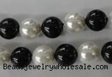 CSB1050 15.5 inches 10mm round mixed color shell pearl beads