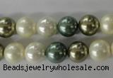 CSB1070 15.5 inches 10mm round mixed color shell pearl beads