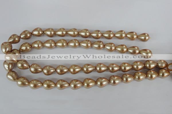 CSB109 15.5 inches 11*15mm teardrop shell pearl beads wholesale