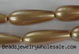 CSB117 15.5 inches 10*30mm teardrop shell pearl beads wholesale