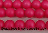 CSB1300 15.5 inches 4mm matte round shell pearl beads wholesale