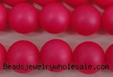 CSB1303 15.5 inches 10mm matte round shell pearl beads wholesale