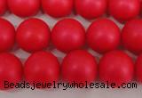 CSB1305 15.5 inches 4mm matte round shell pearl beads wholesale