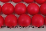 CSB1306 15.5 inches 6mm matte round shell pearl beads wholesale