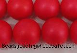 CSB1309 15.5 inches 12mm matte round shell pearl beads wholesale