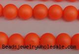 CSB1310 15.5 inches 4mm matte round shell pearl beads wholesale