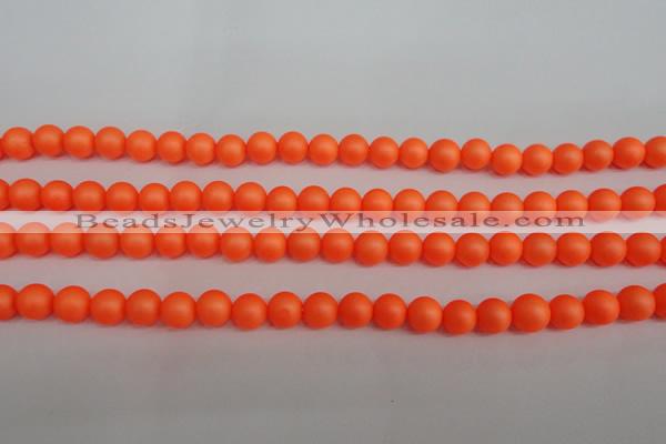 CSB1310 15.5 inches 4mm matte round shell pearl beads wholesale