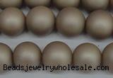 CSB1322 15.5 inches 8mm matte round shell pearl beads wholesale