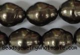 CSB133 15.5 inches 18*22mm nuggets shell pearl beads wholesale