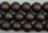 CSB1331 15.5 inches 6mm matte round shell pearl beads wholesale