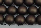 CSB1332 15.5 inches 8mm matte round shell pearl beads wholesale