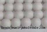 CSB1352 15.5 inches 8mm matte round shell pearl beads wholesale