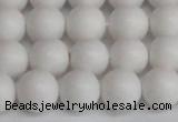 CSB1353 15.5 inches 10mm matte round shell pearl beads wholesale