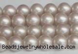 CSB1356 15.5 inches 6mm matte round shell pearl beads wholesale