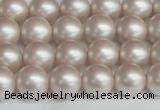 CSB1357 15.5 inches 8mm matte round shell pearl beads wholesale