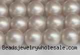 CSB1358 15.5 inches 10mm matte round shell pearl beads wholesale