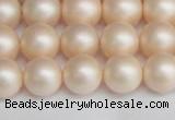 CSB1363 15.5 inches 10mm matte round shell pearl beads wholesale