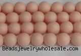 CSB1365 15.5 inches 4mm matte round shell pearl beads wholesale