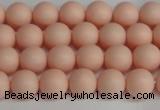 CSB1366 15.5 inches 6mm matte round shell pearl beads wholesale