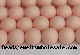 CSB1367 15.5 inches 8mm matte round shell pearl beads wholesale