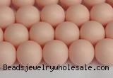 CSB1368 15.5 inches 10mm matte round shell pearl beads wholesale