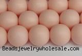 CSB1369 15.5 inches 12mm matte round shell pearl beads wholesale