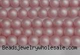 CSB1370 15.5 inches 4mm matte round shell pearl beads wholesale