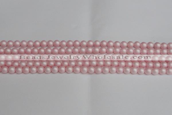 CSB1371 15.5 inches 6mm matte round shell pearl beads wholesale