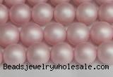 CSB1373 15.5 inches 10mm matte round shell pearl beads wholesale