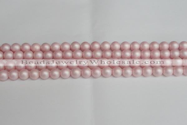 CSB1373 15.5 inches 10mm matte round shell pearl beads wholesale