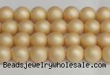 CSB1375 15.5 inches 4mm matte round shell pearl beads wholesale