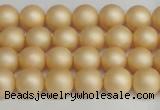 CSB1376 15.5 inches 6mm matte round shell pearl beads wholesale