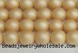 CSB1377 15.5 inches 8mm matte round shell pearl beads wholesale