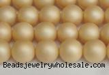 CSB1378 15.5 inches 10mm matte round shell pearl beads wholesale