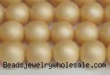 CSB1379 15.5 inches 12mm matte round shell pearl beads wholesale