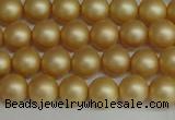 CSB1381 15.5 inches 6mm matte round shell pearl beads wholesale