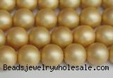 CSB1382 15.5 inches 8mm matte round shell pearl beads wholesale