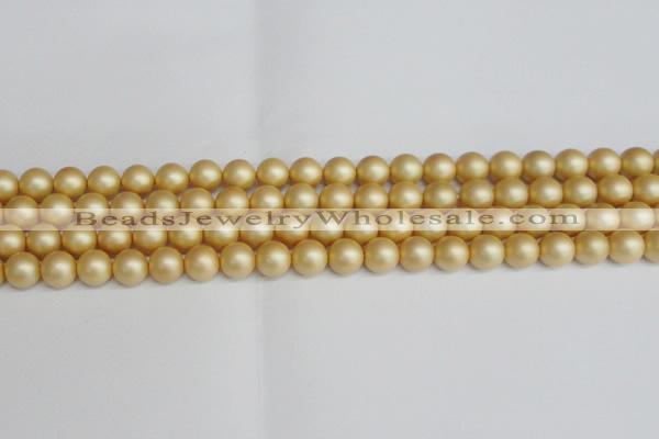 CSB1382 15.5 inches 8mm matte round shell pearl beads wholesale