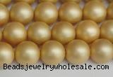 CSB1383 15.5 inches 10mm matte round shell pearl beads wholesale